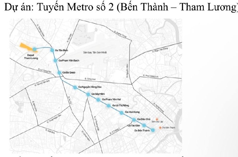 Nhu cầu vận chuyển đất dự án Metro số 2 (Bến Thành - Tham Lương)