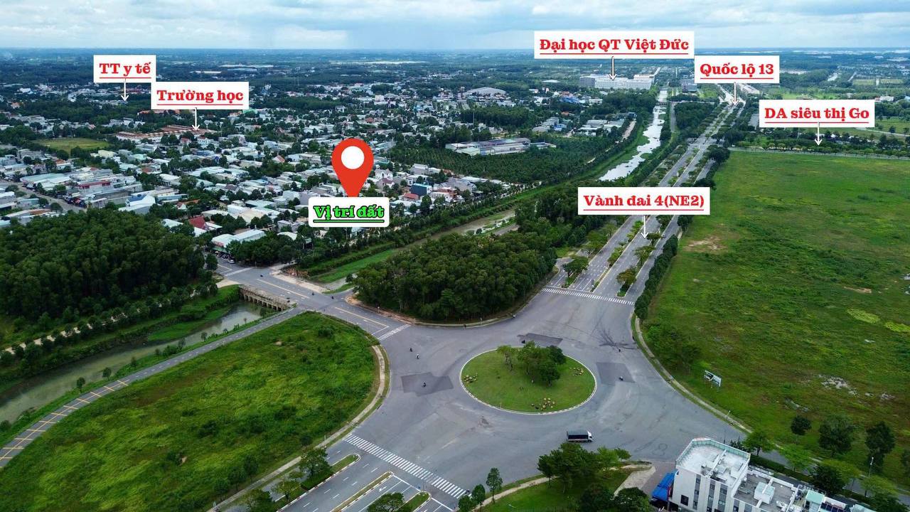 Bán đất Thới Hòa, Bến Cát, Bình Dương 150m2 giá 1.8 tỷ sổ hồng riêng